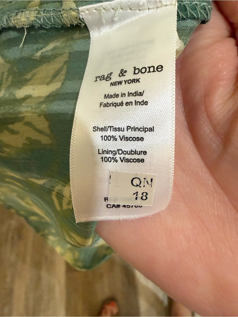 rag & bone Mint Green Floral Pleated Midi Dress - Picture 3 of 5